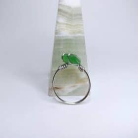 Sea glass wired ring