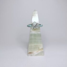 Sea glass wired ring