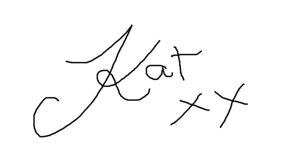 This image has an empty alt attribute; its file name is Kat-signature.jpg